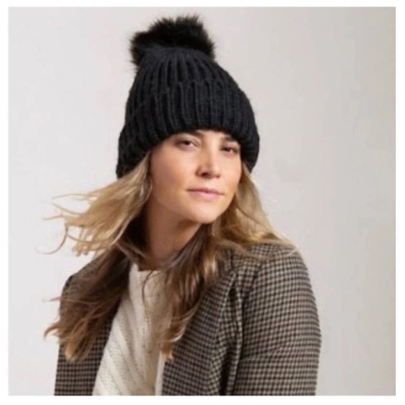 Hat Attack Revolve Bryce Beanie Hat With Removable Pom One Size Acrylic NWT - Picture 2 of 5